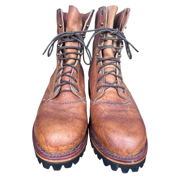 Vintage Chippewa USA Brown Leather Logger Work Boots Size 11.5 D main image 11